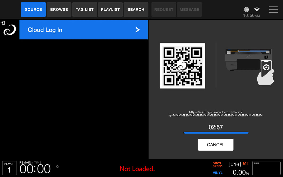 QR Code Login Screen