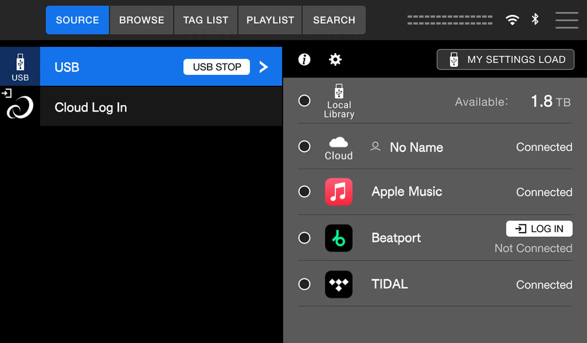 Source Screen